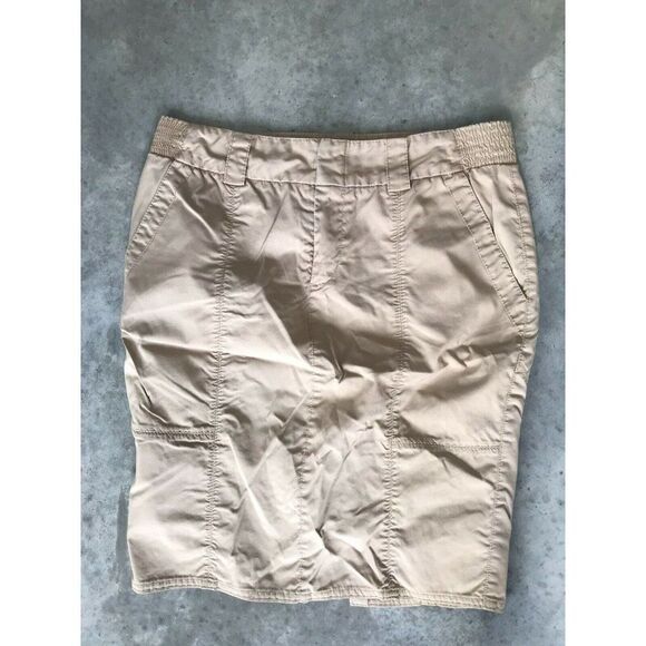 Daslu Sao Paolo Beige Khaki Pencil Oatmeal Straight Skirt 40 / US Medium - Picture 1 of 11